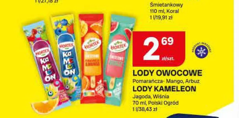 Lody owocowe Hortex Arbuz promocja w Chorten