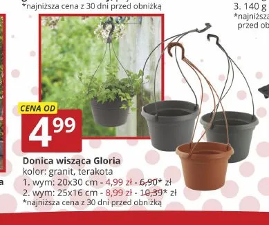 Donica wisząca Gloria 20x30 cm promocja w Prymus AGD
