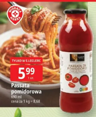Passata pomidorowa promocja w Leclerc
