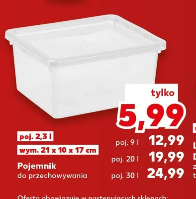 Pojemnik do przechowywania 30 l promocja w Kaufland