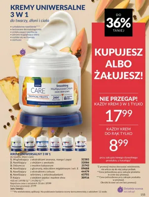 Krem uniwersalny 3 w 1 nawilżający z olejkiem z awokado AVON promocja w AVON