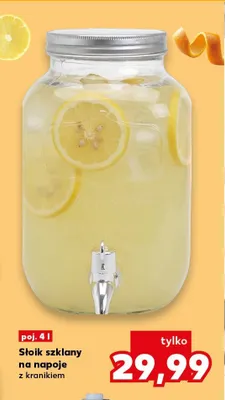 Słoik szklany na napoje z kranikiem 4 l promocja w Kaufland