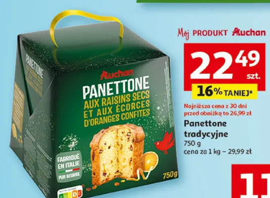 Panettone tradycyjne promocja w Auchan
