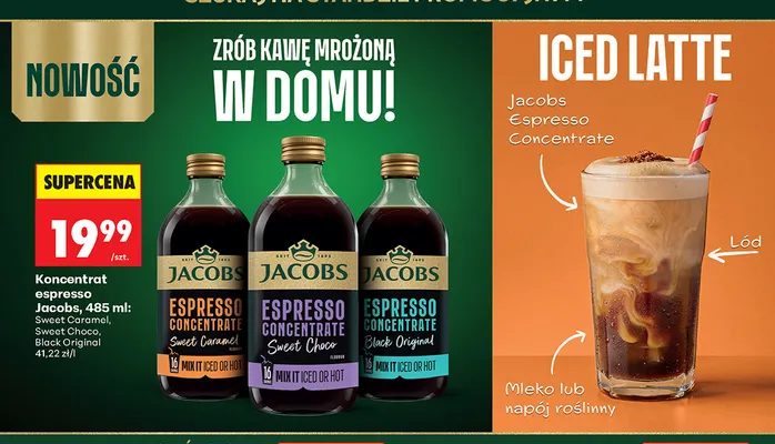 Kawa rozpuszczalna Koncentrat espresso Jacobs Sweet Choco promocja w Biedronka