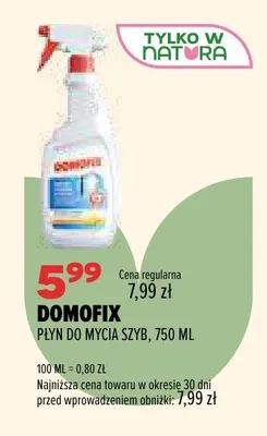 Płyn do mycia szyb Domofix promocja w Drogerie Natura
