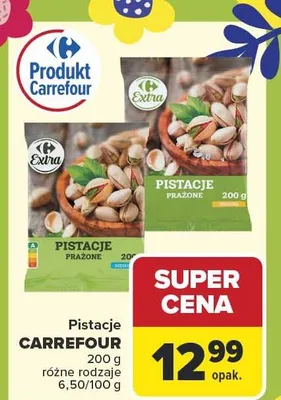 Pistacje prażone promocja w Carrefour Market