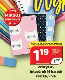 Zeszyt A5 Interdruk 16 kartek promocja w Delfin