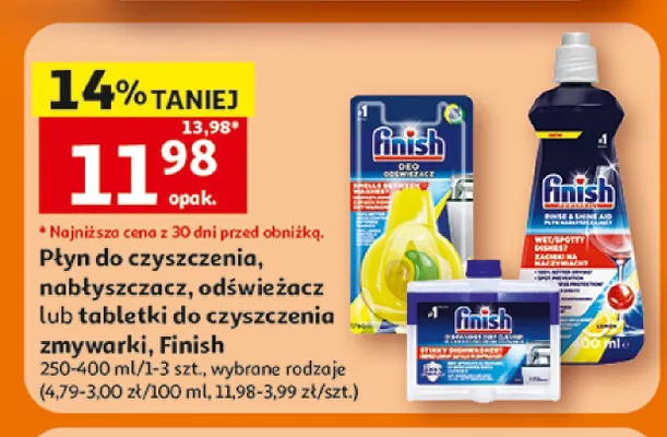 Tabletki do czyszczenia zmywarki Finish promocja w Auchan