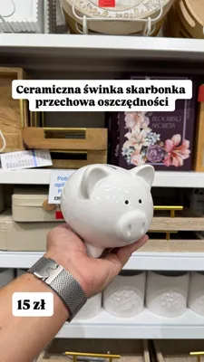 Ceramiczna świnka skarbonka promocja w Pepco