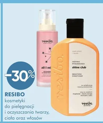 Kosmetyki do pielęgnacji i oczyszczania twarzy, ciała oraz włosów Resibo promocja w Super-Pharm