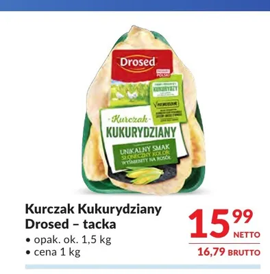 Kurczak kukurydziany Drosed tacka promocja w Makro