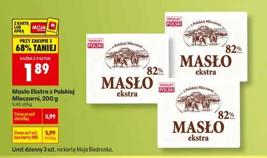 Masło ekstra Osm siedlce promocja w Biedronka