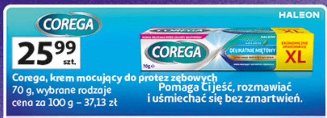 Krem mocujący do protez zębowych promocja w Auchan