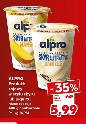 Produkt sojowy w stylu skyru lub jogurtu Alpro promocja w Kaufland