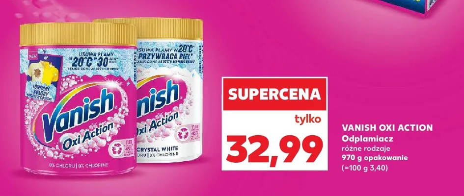 Odplamacz różne rodzaje Oxi Action promocja w Kaufland