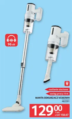 Odkurzacz Manta VC003WH promocja w Selgros