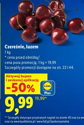 Czereśnie luzem promocja w Lidl