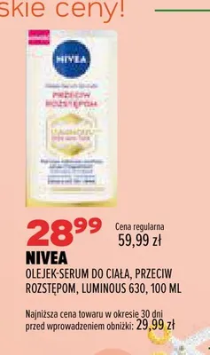 Olejek-serum do ciała przeciw rozstępom Luminous 630 Nivea promocja w Drogerie Natura