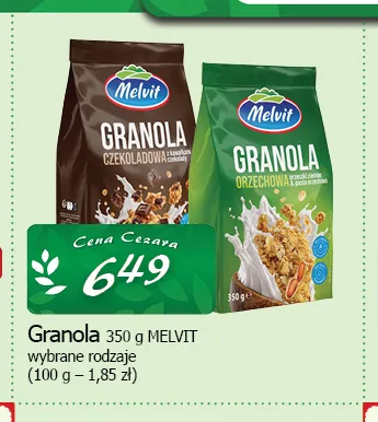 Granola orzechowa Melvit promocja w CEZAR Delikatesy