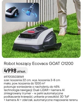 Robot koszący Ecovacs GOAT O1200 promocja w Castorama
