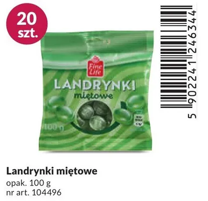 Landrynki miętowe promocja w Makro