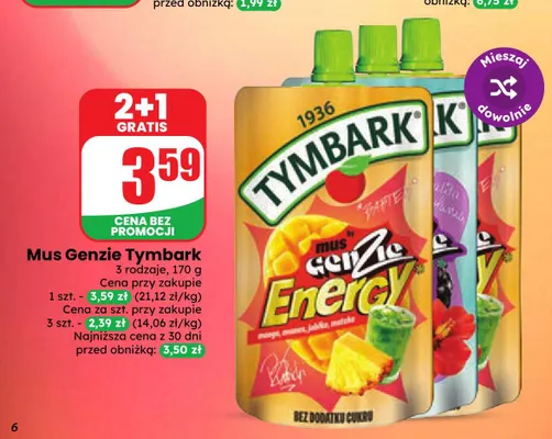 Mus Genzie Tymbark promocja w Dino