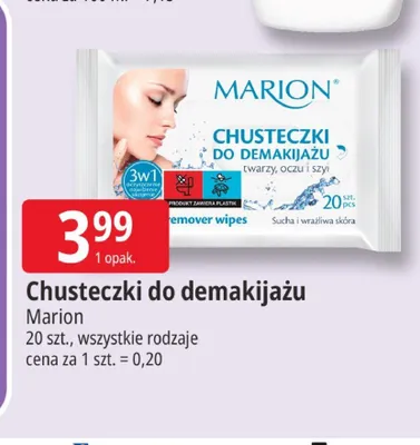 Chusteczki do demakijażu Marion promocja w Leclerc