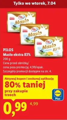 Masło ekstra 83% promocja w Lidl