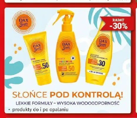 Produkty do i po opalaniu Dax Sun promocja w Drogeria Kosmyk