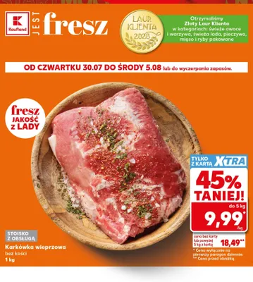 Karkówka wieprzowa bez kości promocja w Kaufland