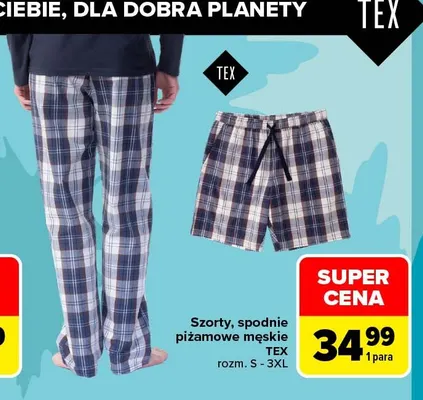 Szorty piżamowe męskie TEX promocja w Carrefour