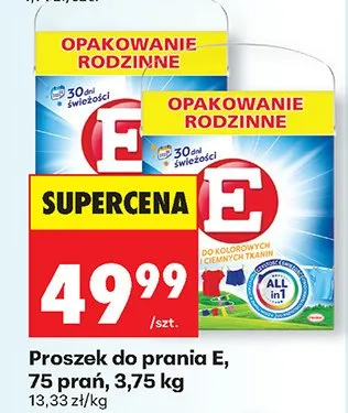 Proszek do prania E promocja w Biedronka