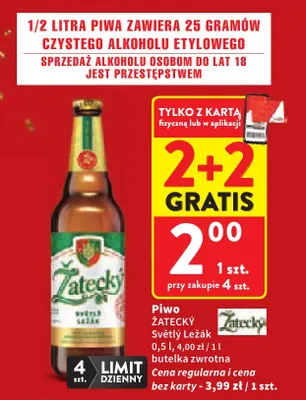 Piwo Žatecký Světlý Ležák promocja w Intermarche