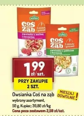 Owsianka Coś na ząb z maliną i żurawiną Kupiec promocja w Avita