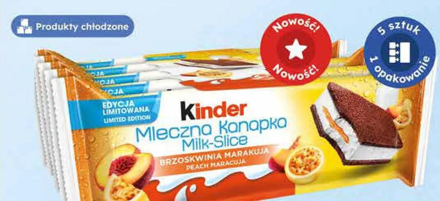 Mleczna kanapka brzoskwinia marakuja promocja w Dino