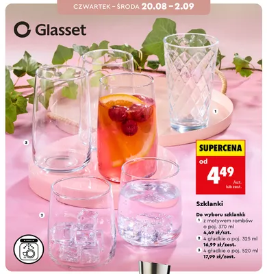 Szklanki gładkie Glasset 4-pak 520 ml promocja w Biedronka