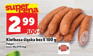 Kiełbasa śląska bez E 100 g promocja w TOPAZ