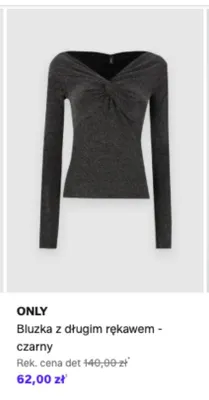 Bluzka z długim rękawem ONLY czarny promocja w Lounge by Zalando