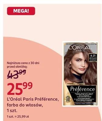 Farba do włosów L'Oréal Paris Préférence promocja w Rossmann
