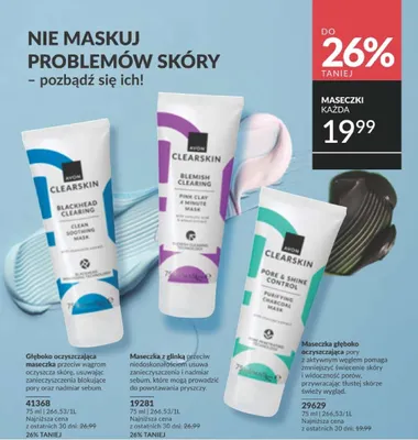 Maseczka głęboko oczyszczająca pory promocja w AVON