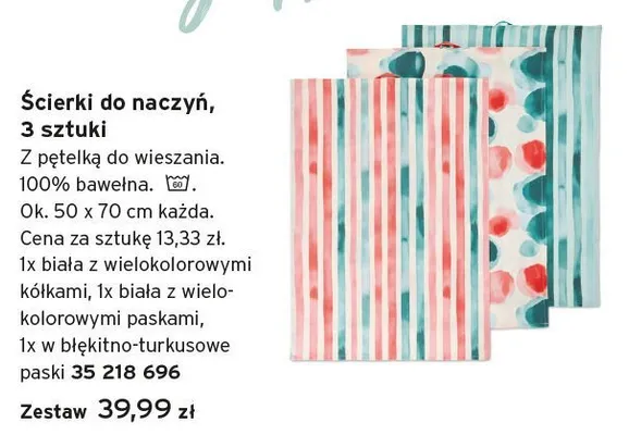 Ścierki do naczyń Tchibo 3-pak promocja w Tchibo