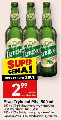 Piwo Trybunał Pils promocja w Twój Market