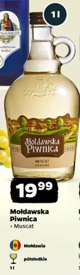 Wino Mołdawska Piwnica Muscat półsłodkie Mołdawia promocja w Netto