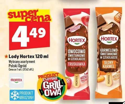 Lody Hortex karmelowo-śmietankowe słony karmel promocja w TOPAZ