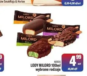 Lody Milord wybrane rodzaje promocja w Tomi Markt