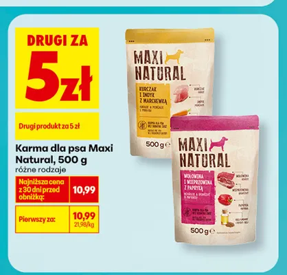 Karma dla psa Maxi Natural wołowina i wieprzowina z papryką promocja w Biedronka