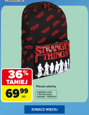 Plecak szkolny Stranger Things promocja w Carrefour