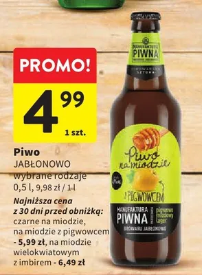 Piwo jabłonowo wybrane rodzaje promocja w Intermarche