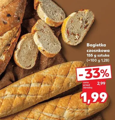 Bagietka czosnkowa promocja w Kaufland