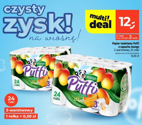Papier toaletowy o zapachu mango 3-warstwowy, 24 rolki promocja w Dealz